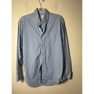 Men's Onward Reserve Blue White Check Long Sleeve Button Down Shirt Sz M